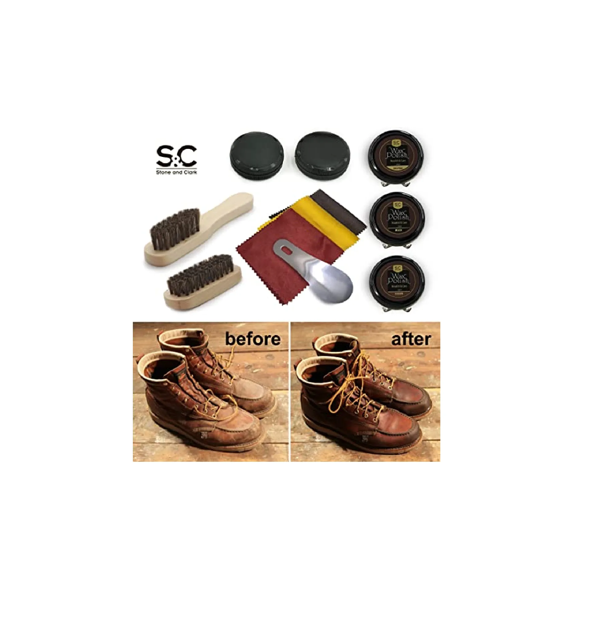 12 PC Shoe Polish & Care Kit   Travel Sneaker Cleaning Kit Bundles