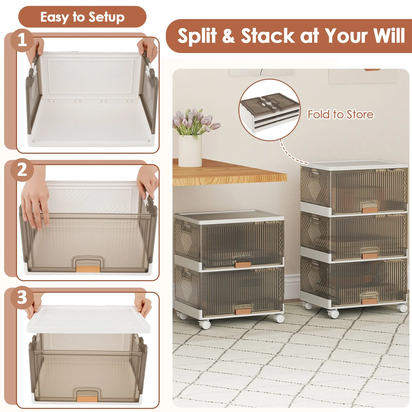 3-Tier Foldable Shoe Rack Organizer