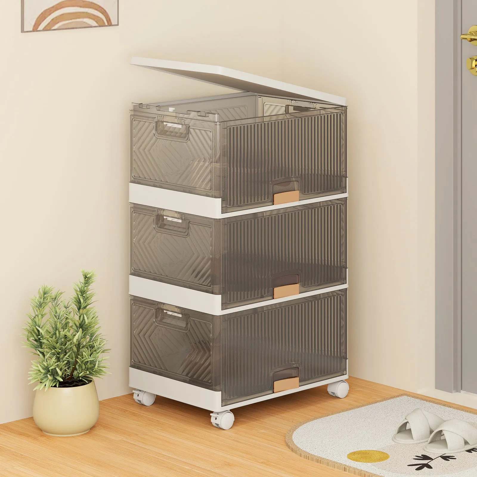 3-Tier Foldable Shoe Rack Organizer
