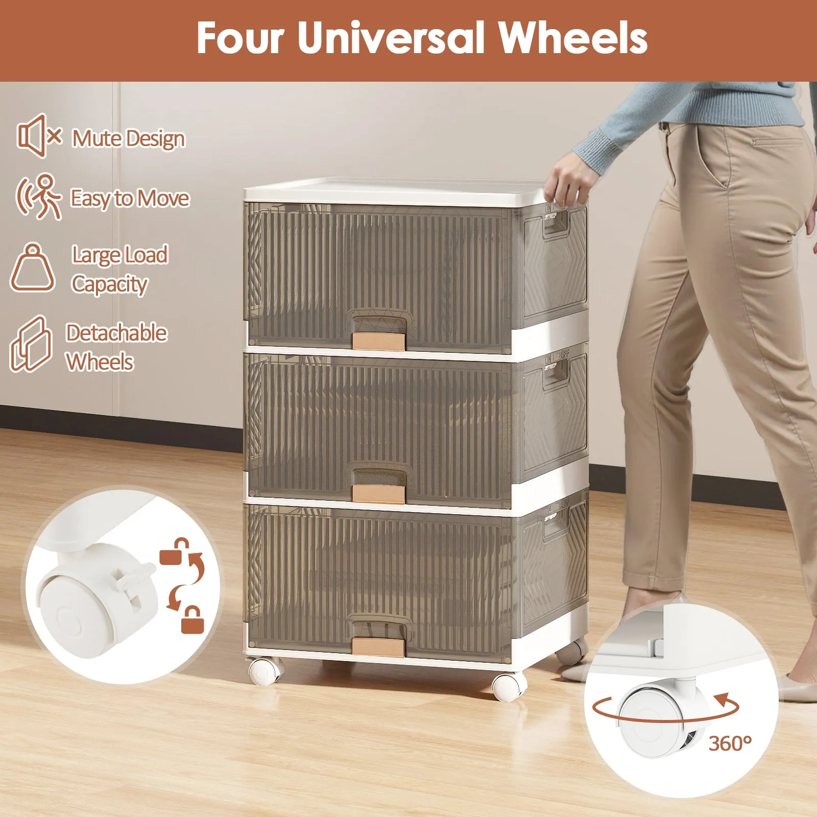 3-Tier Foldable Shoe Rack Organizer