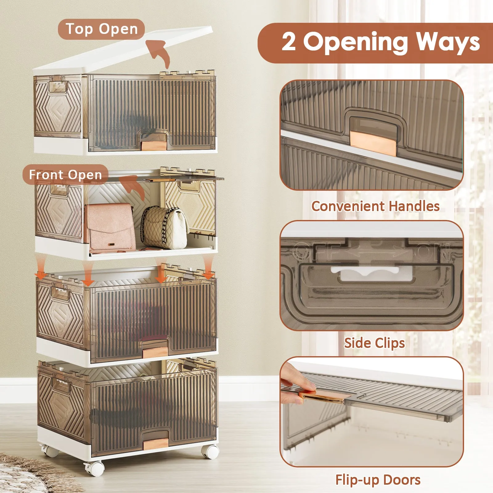 4-Tier Foldable Shoe Rack Organizer