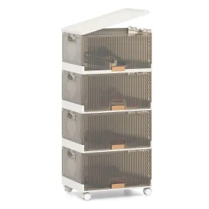 4-Tier Foldable Shoe Rack Organizer