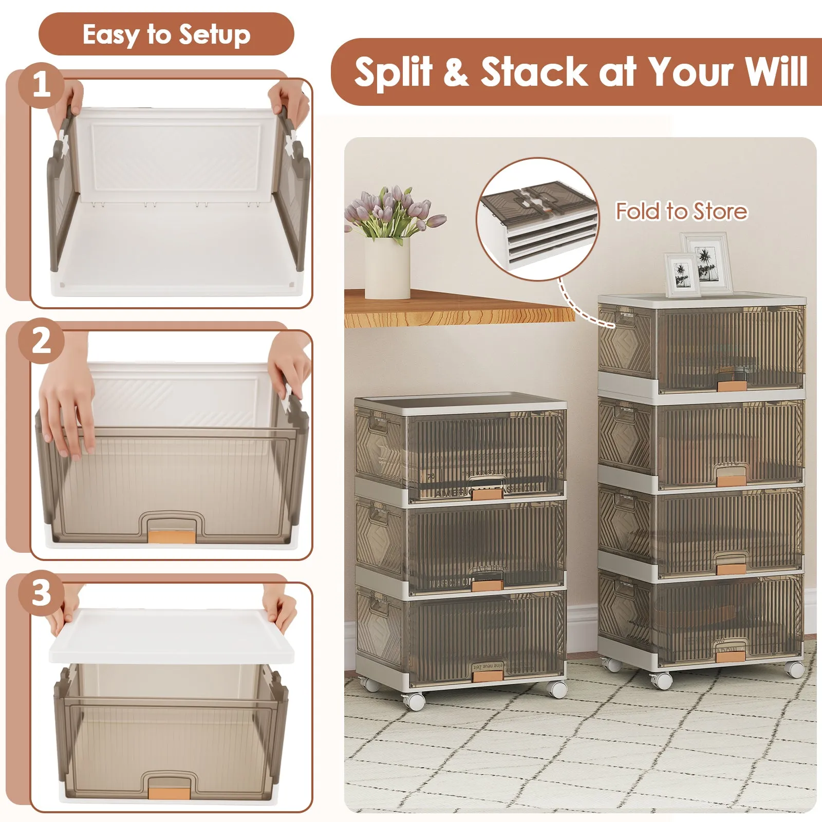 4-Tier Foldable Shoe Rack Organizer