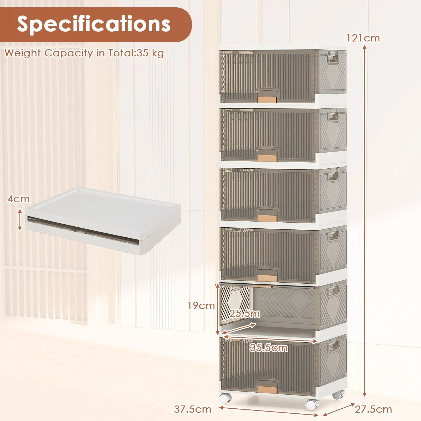 6-Tier Foldable Shoe Rack Organizer