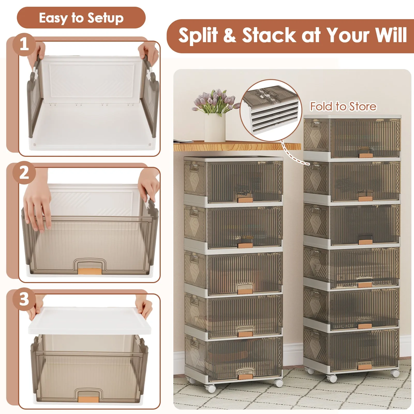6-Tier Foldable Shoe Rack Organizer