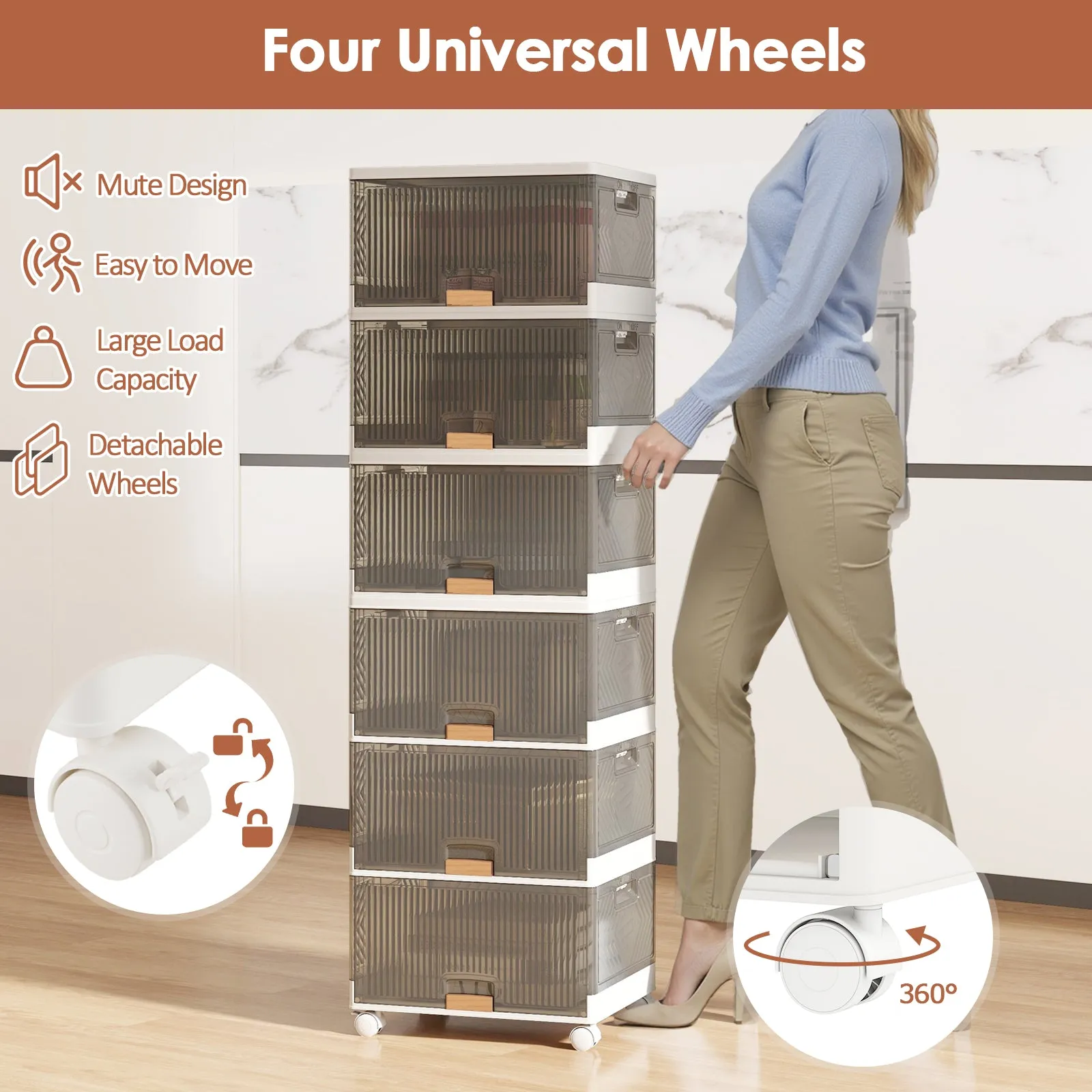 6-Tier Foldable Shoe Rack Organizer