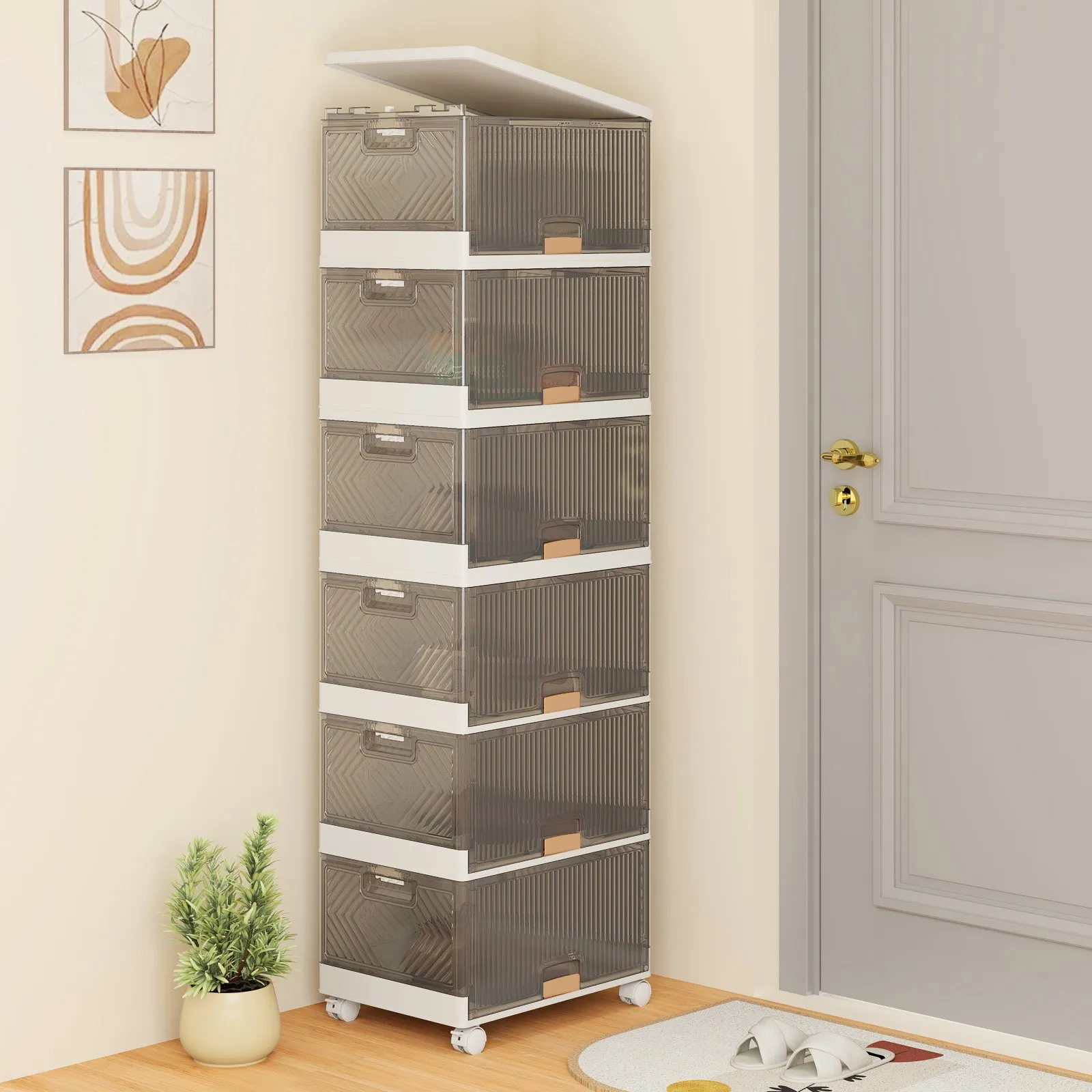 6-Tier Foldable Shoe Rack Organizer