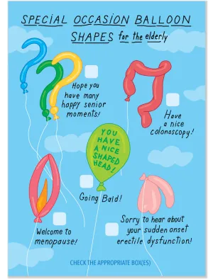 717 Special Balloon Shapes (Birthday Card)