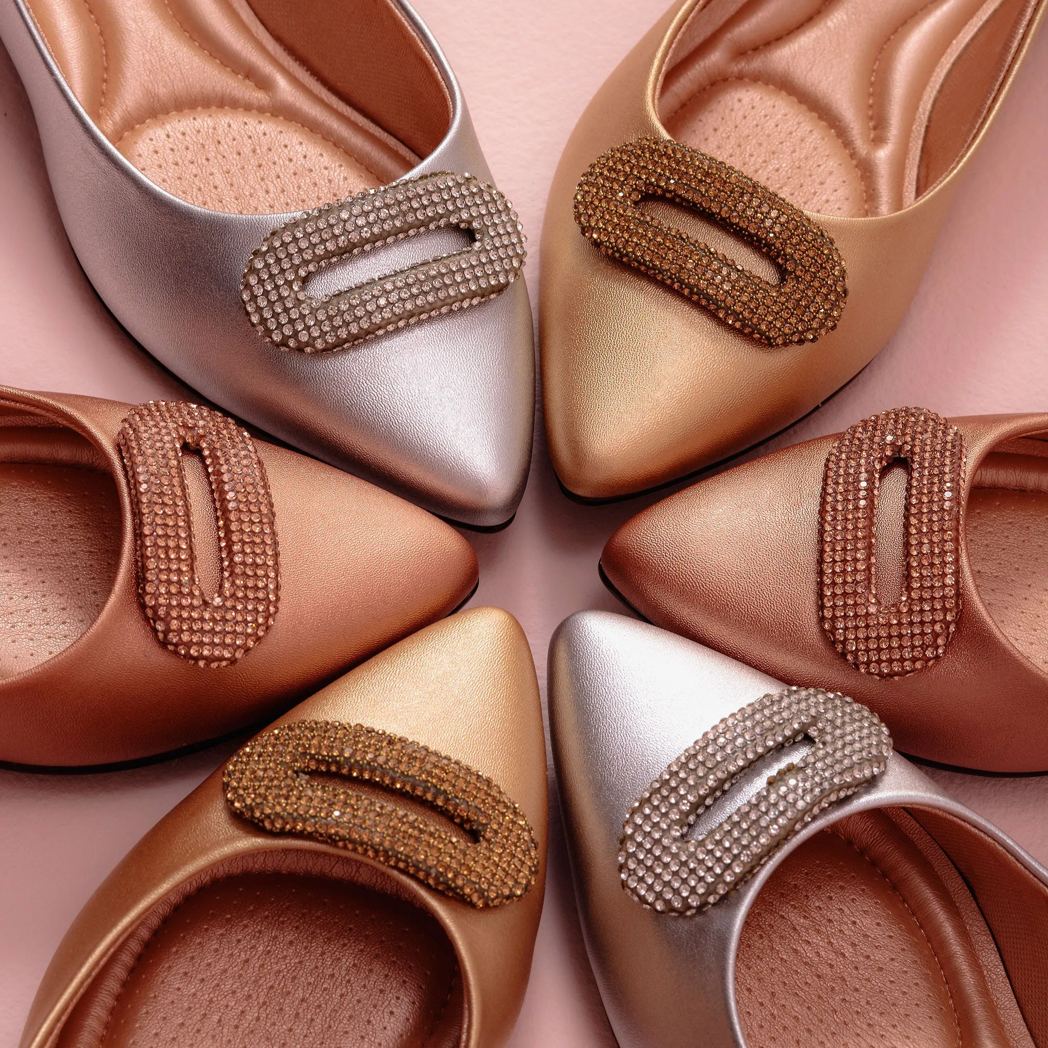 Adelina Bronze Pointed Toe Flats