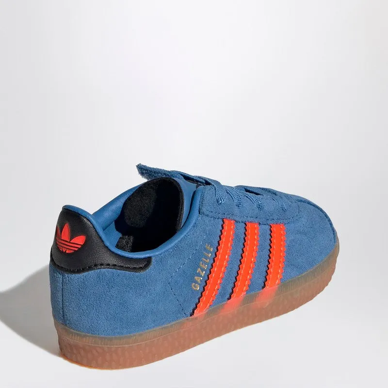 Adidas Originals Gazelle Focus Blue/Solar Orange Sneaker med elastiska snören
