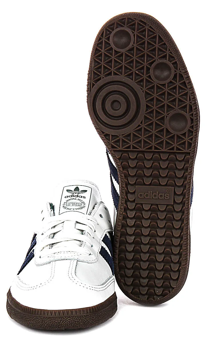 Adidas Samba OG In White Navy Green for Women