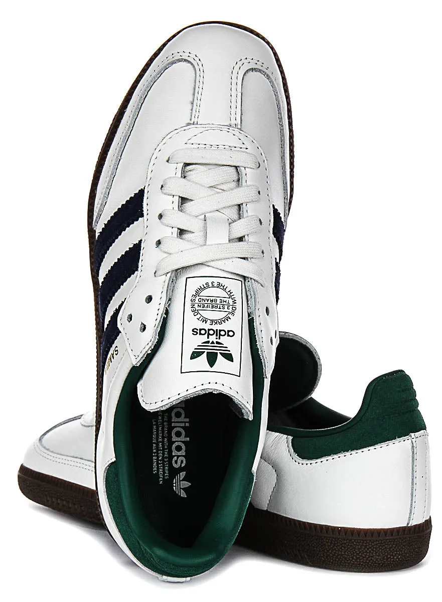Adidas Samba OG In White Navy Green for Women