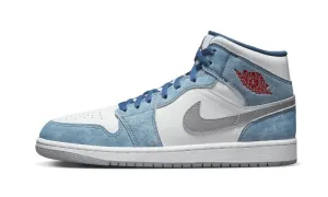 Air Jordan 1 Mid SE French Blue Light Steel (GS)