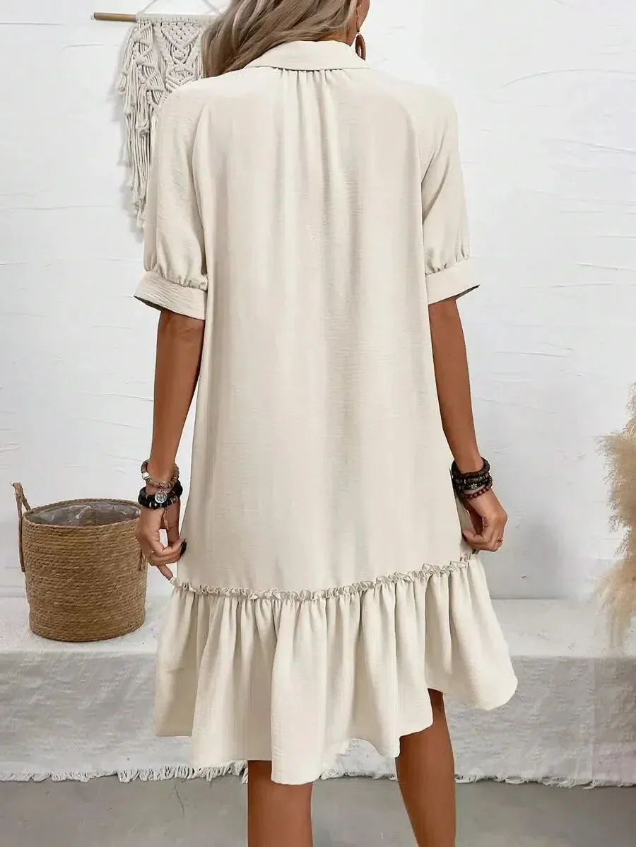 Aliyah™ | Button-Down Ruffled Dress