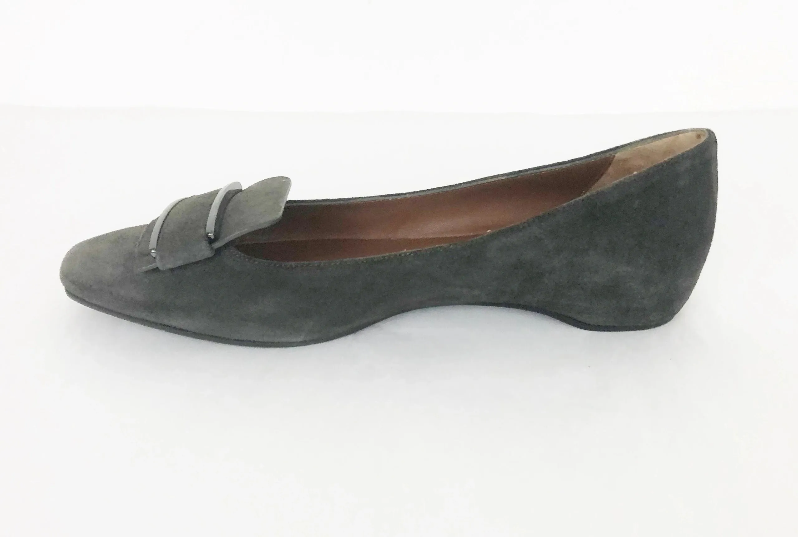 Aquatalia Grey Suede Flats Size 7