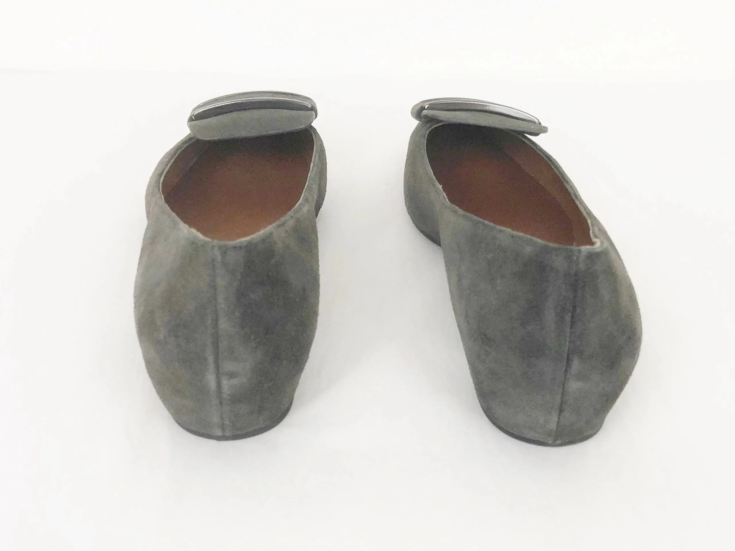 Aquatalia Grey Suede Flats Size 7