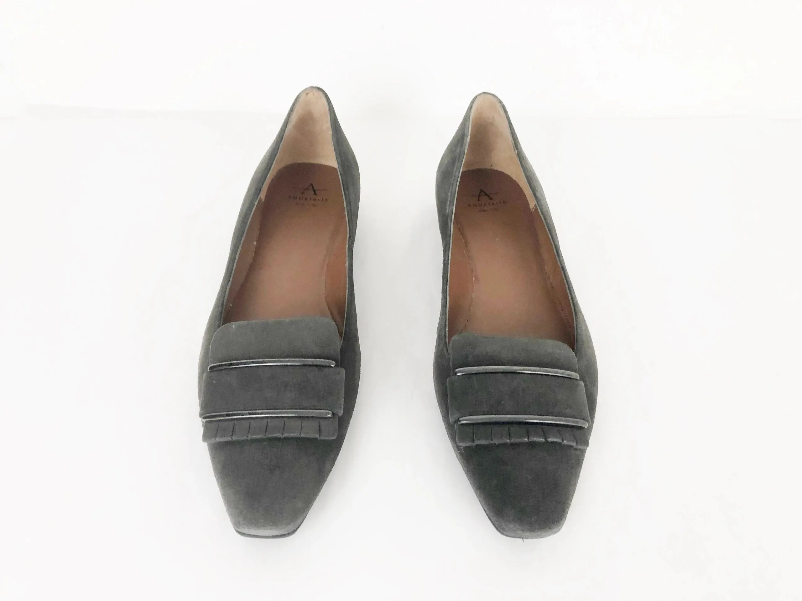 Aquatalia Grey Suede Flats Size 7