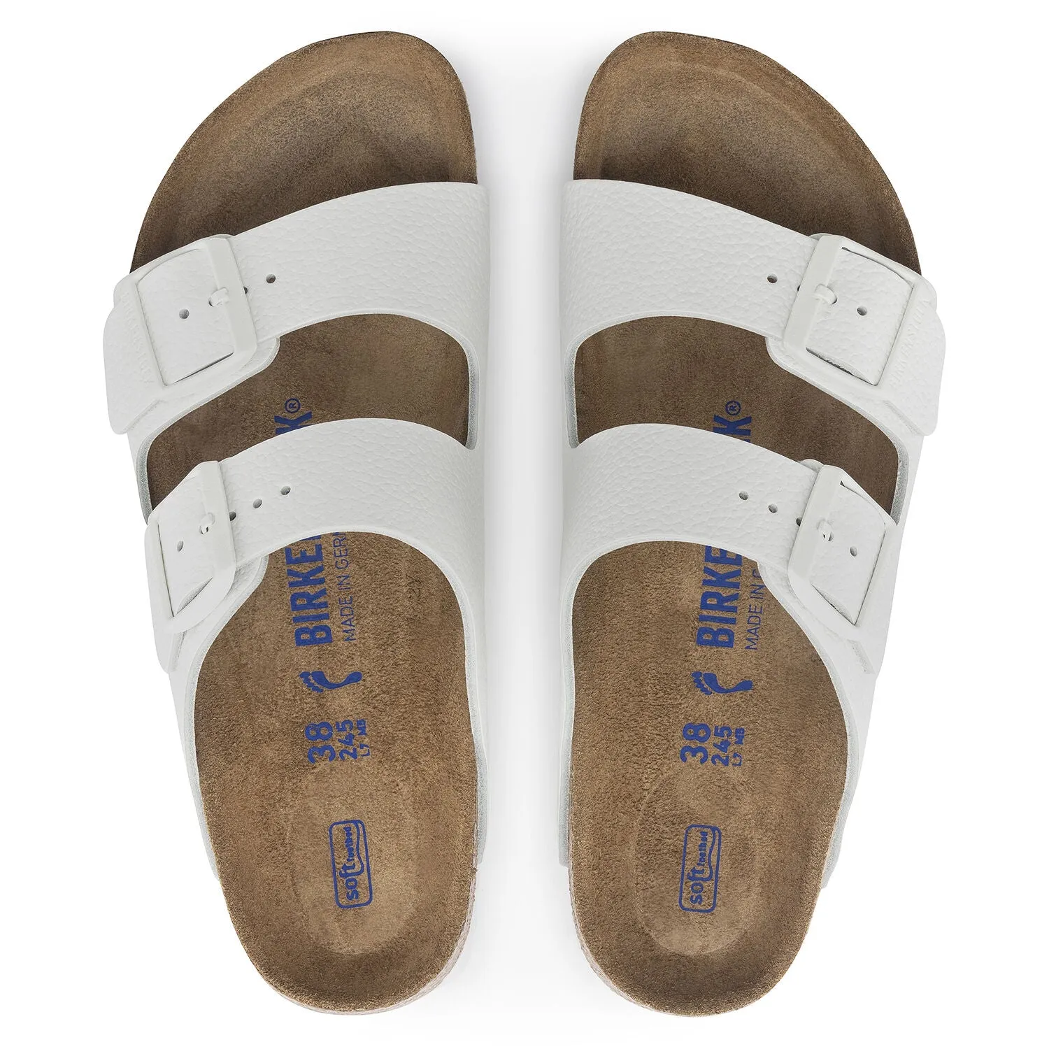 Arizona White Leather Soft Footbed