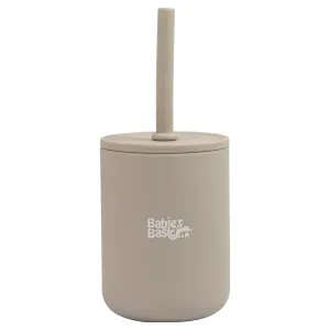 Babies Basic Stage 3 Silicone  Cup for Kids, Grey