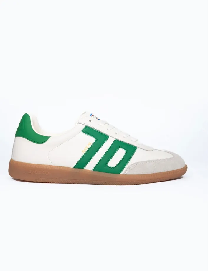 Back 70 -  Cloud White & Green Trainer