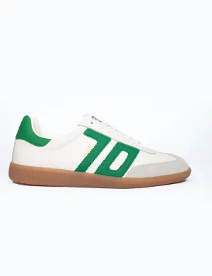 Back 70 -  Cloud White & Green Trainer