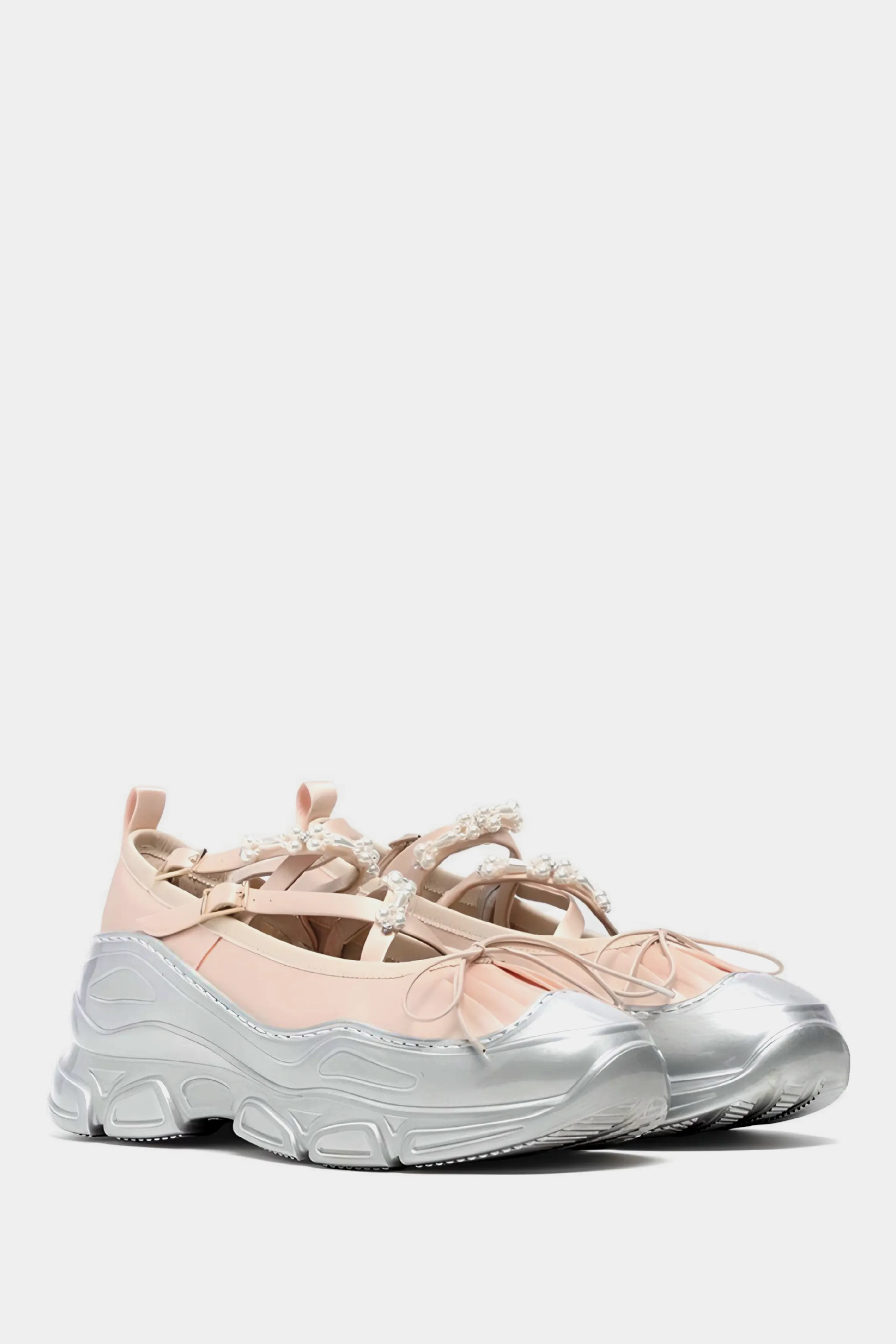 Ballet Sneakers - Pink/Silver