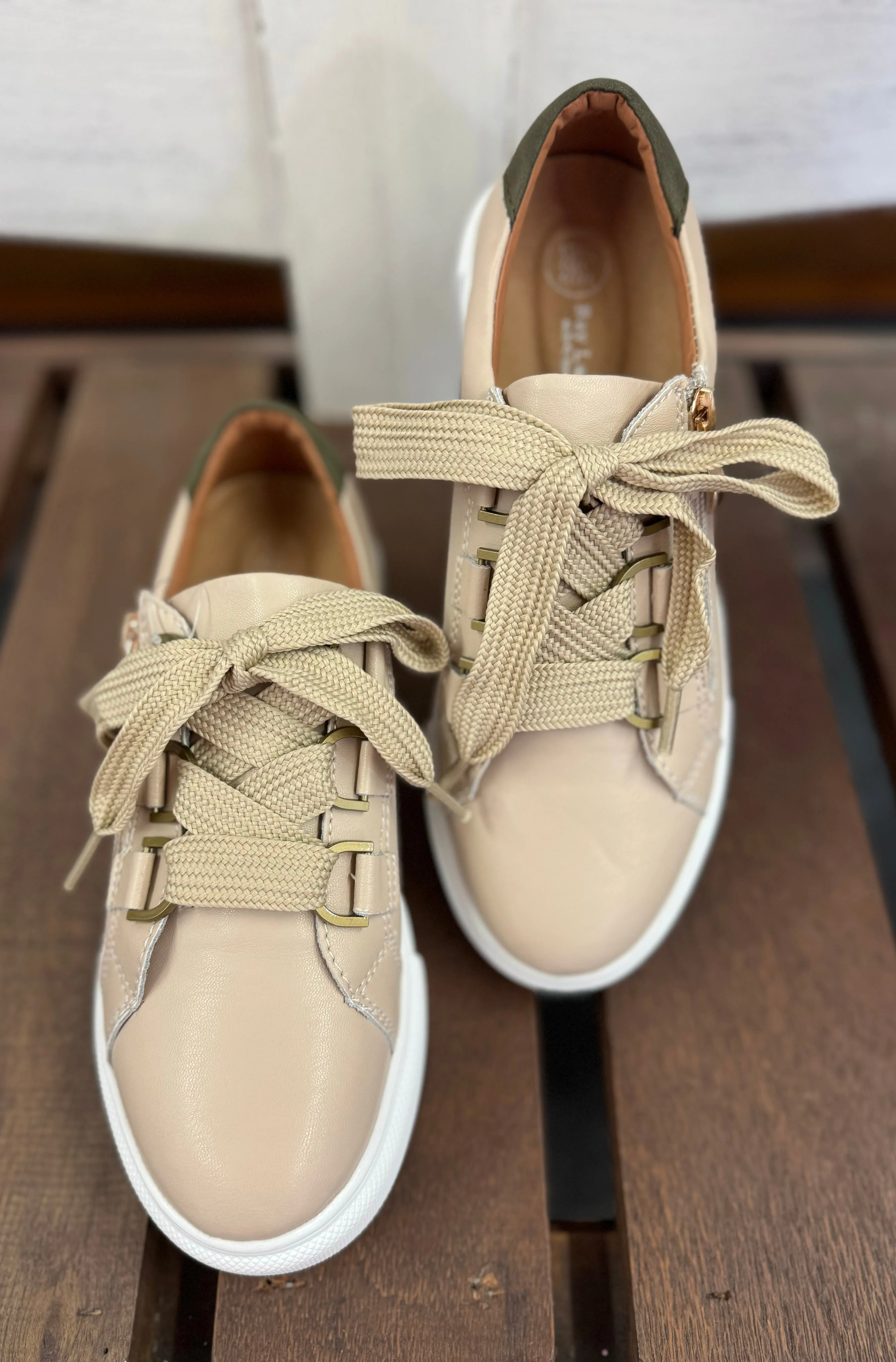Bay Lane Luxury Natural Sneaker