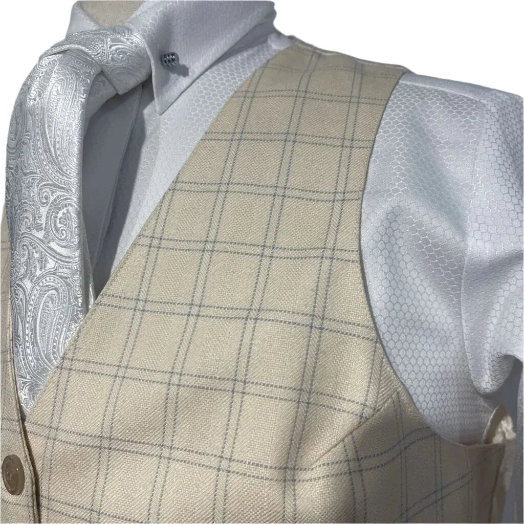 Becker Brothers Tan Plaid Vest
