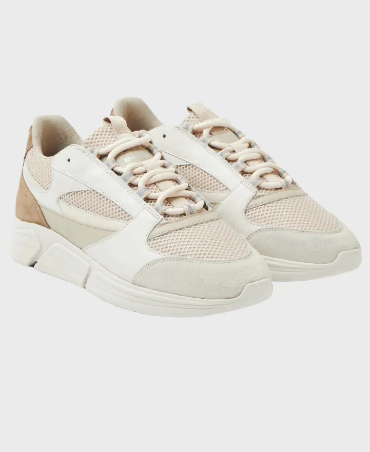 Belier Sport Luxe Runner Trainer Beige