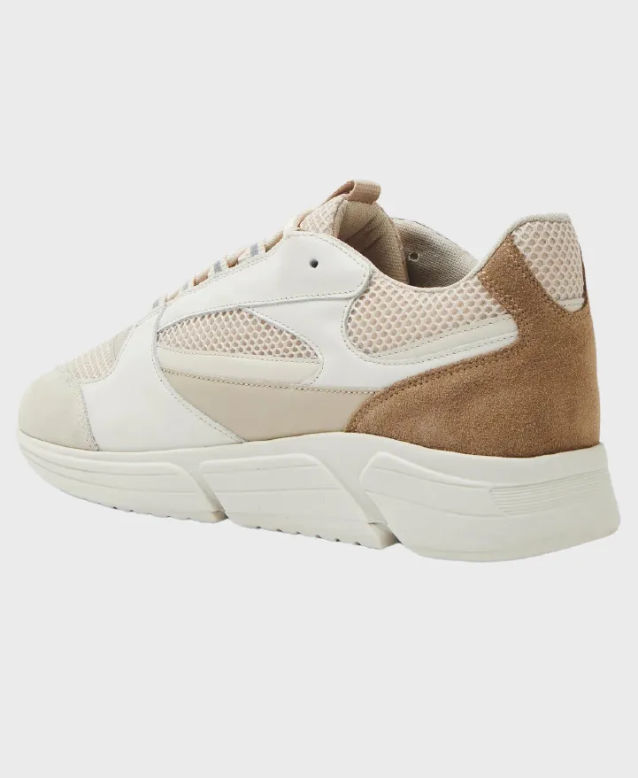 Belier Sport Luxe Runner Trainer Beige