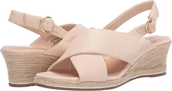 Bella Vita womens Espadrille Wedge Sandal,Cream Suede,11 M US