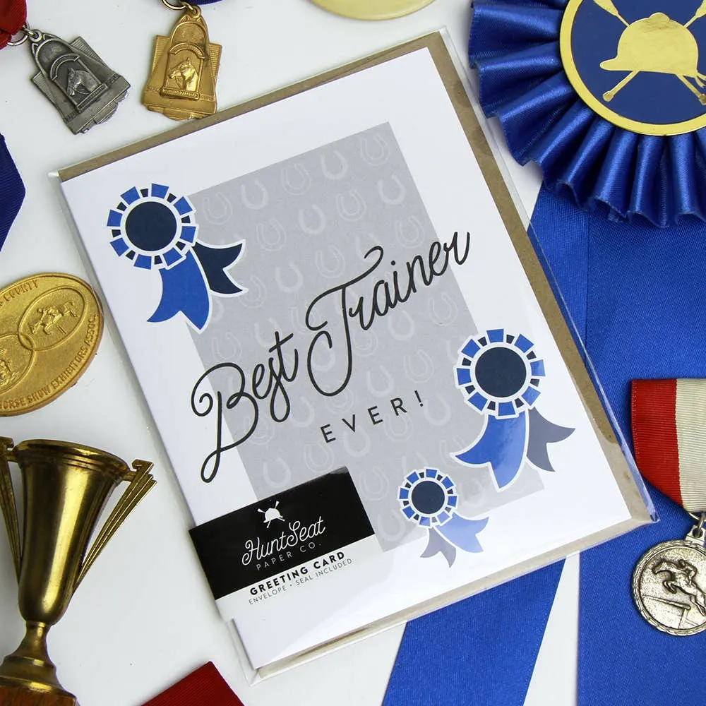 Best Horse Trainer Ever Equestrian Horse Greeting Card