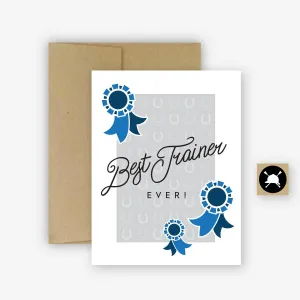 Best Horse Trainer Ever Equestrian Horse Greeting Card