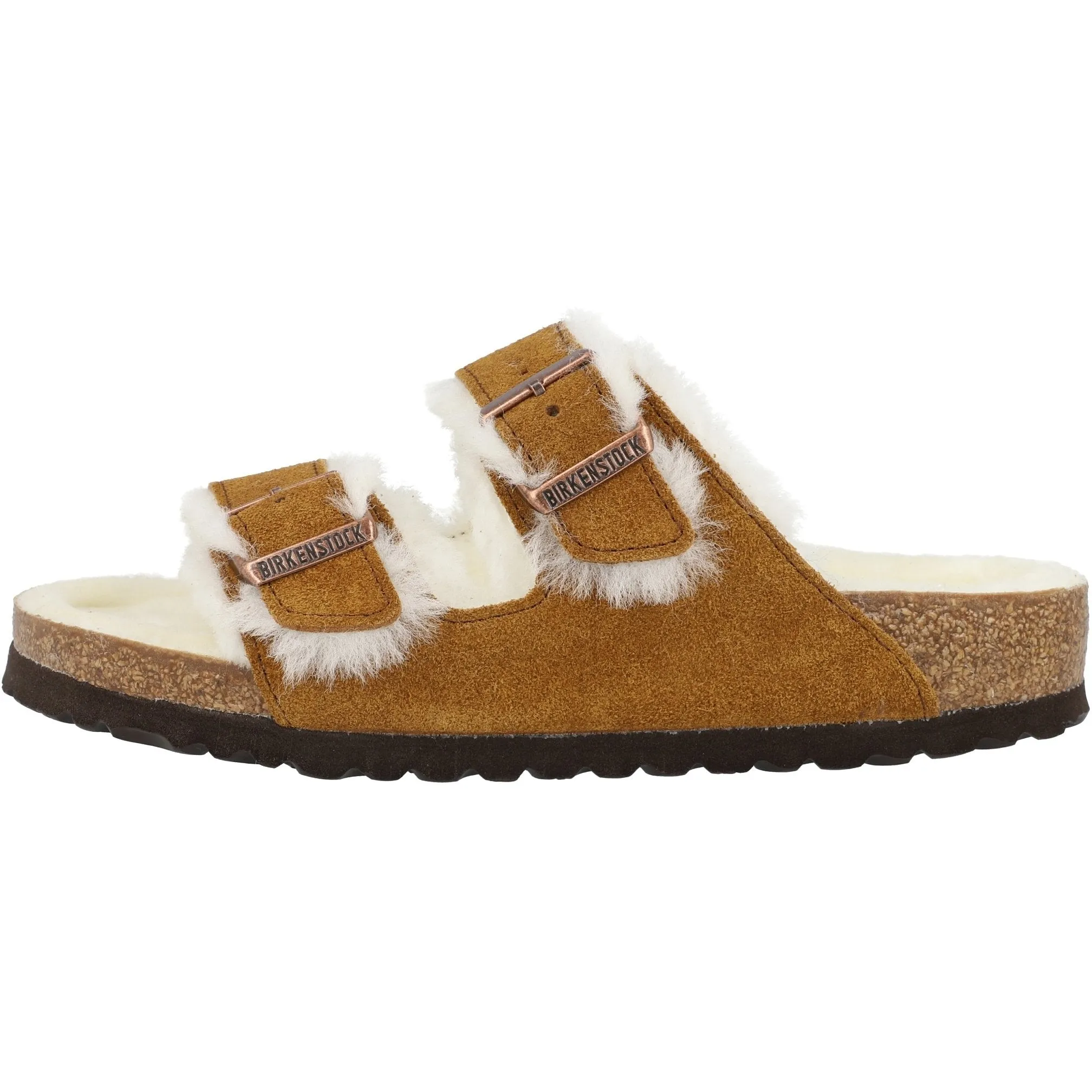 Birkenstock Arizona Shearling Mink Sandals