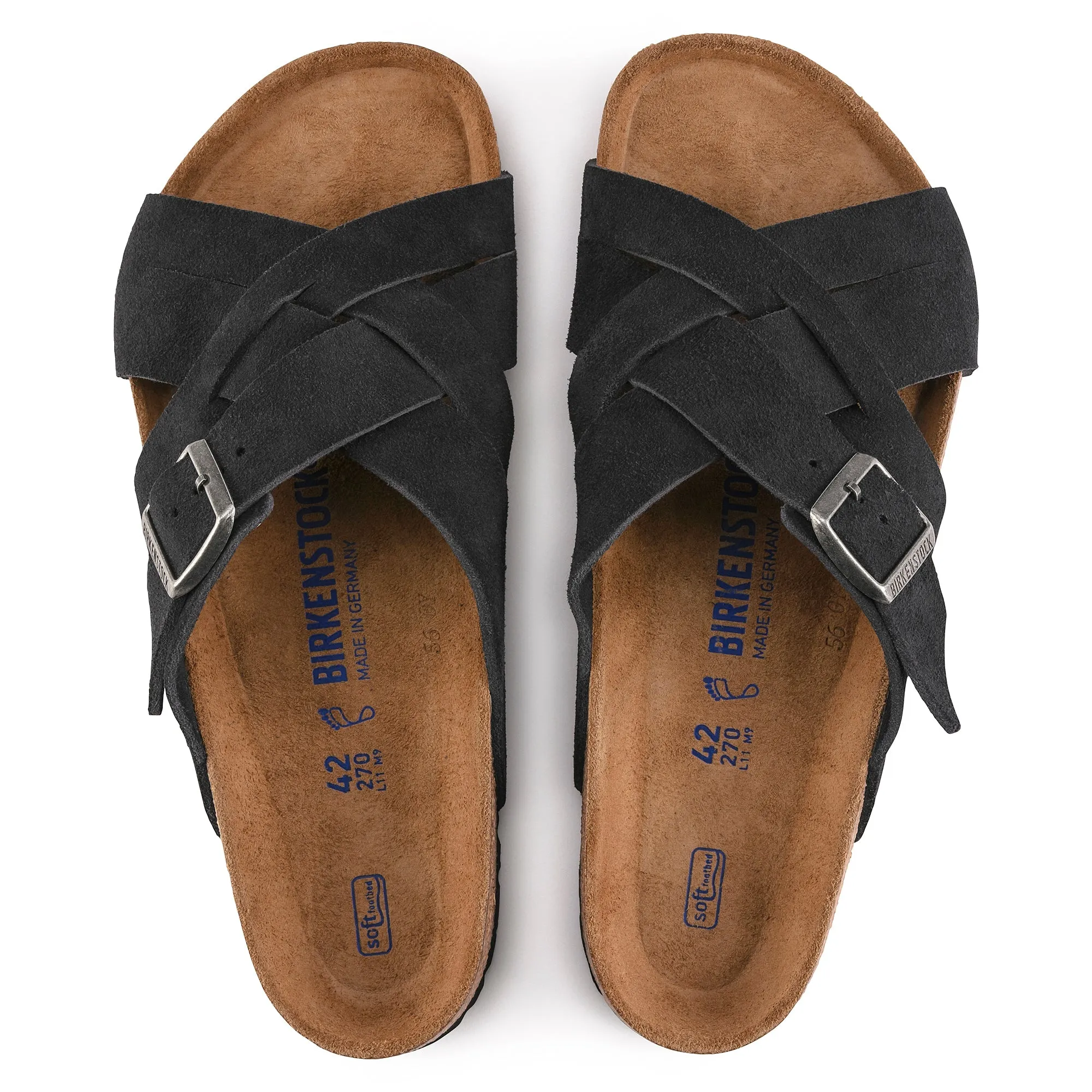 Birkenstock Lugano Soft Footbed midnight suede