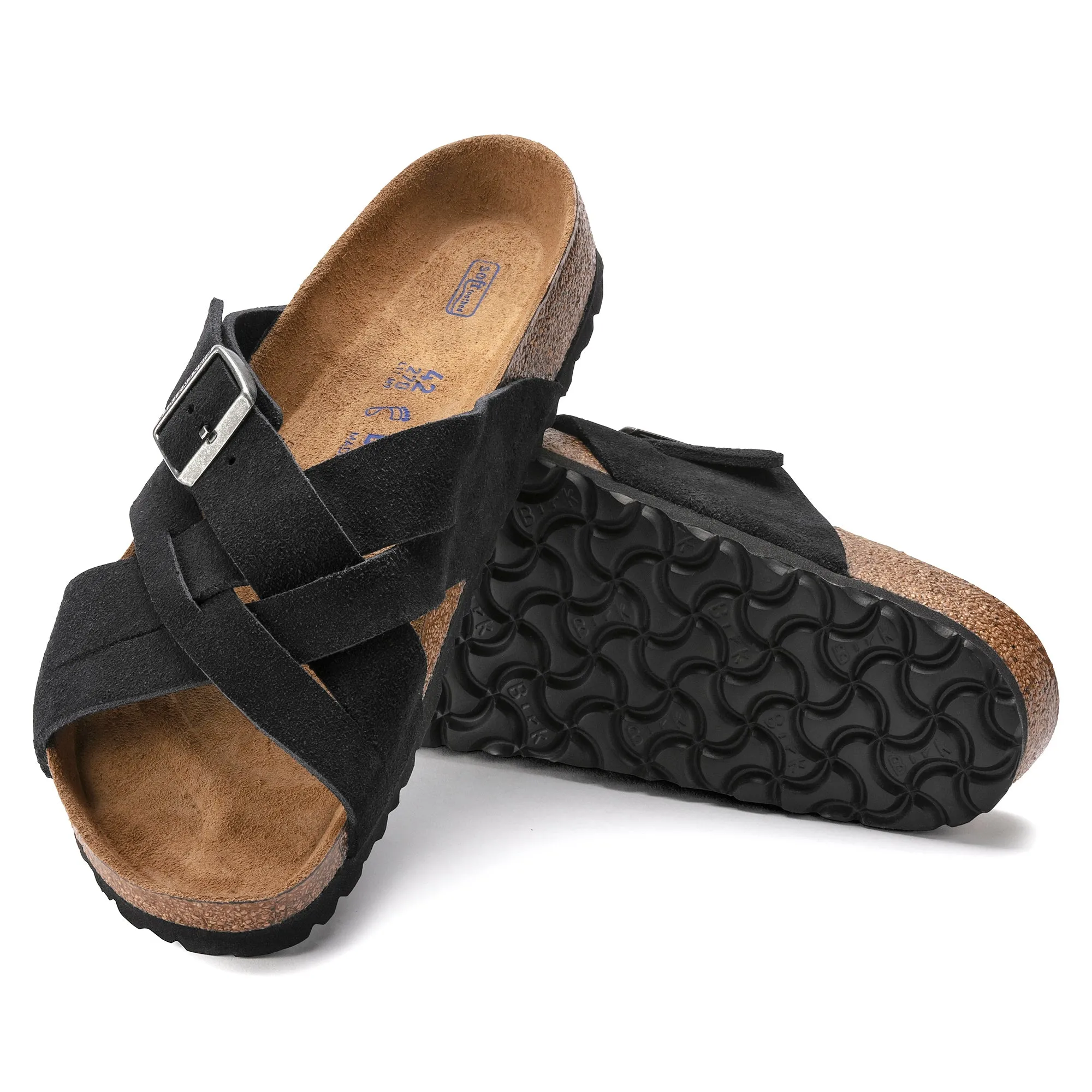 Birkenstock Lugano Soft Footbed midnight suede