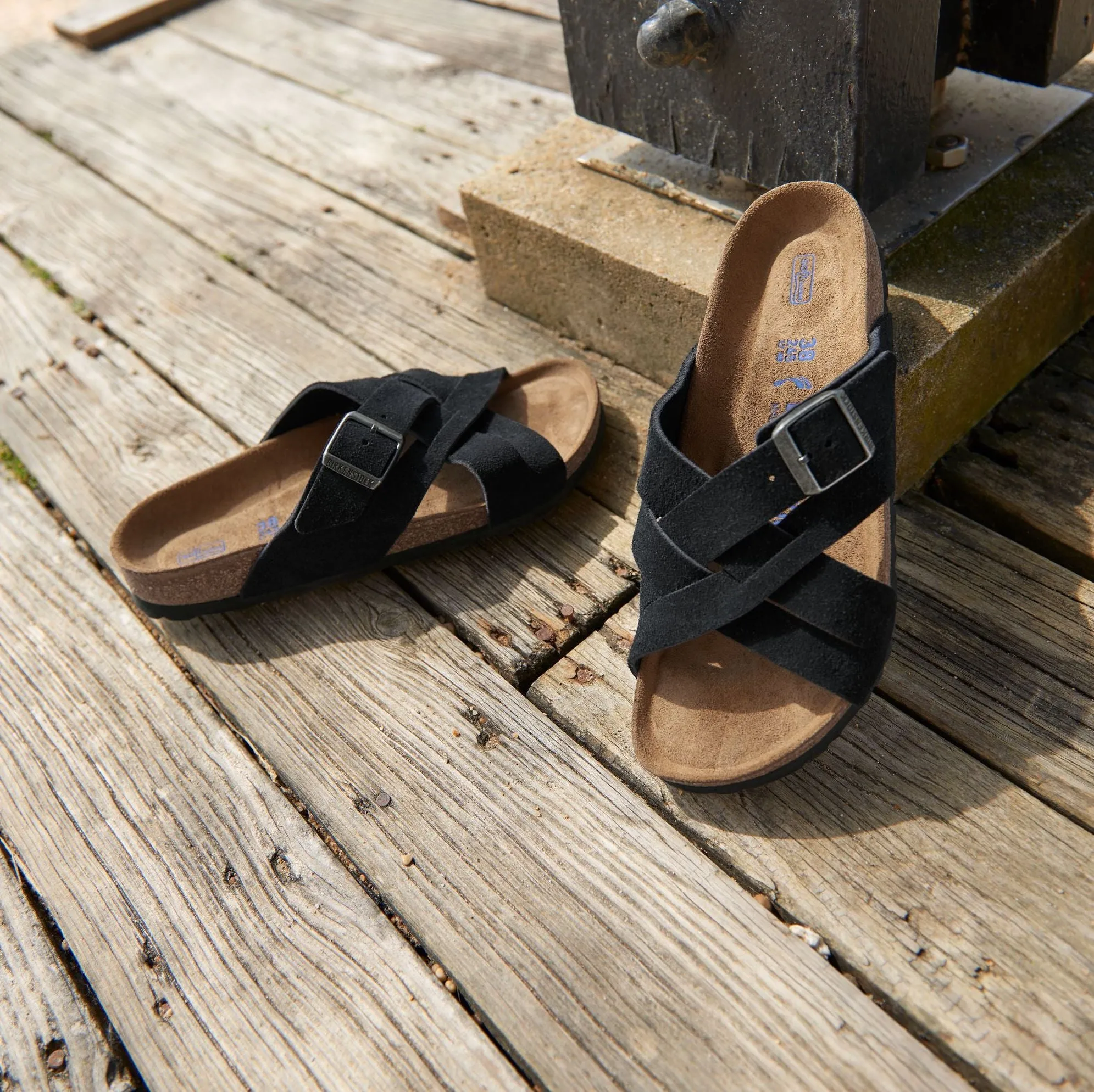 Birkenstock Lugano Soft Footbed midnight suede