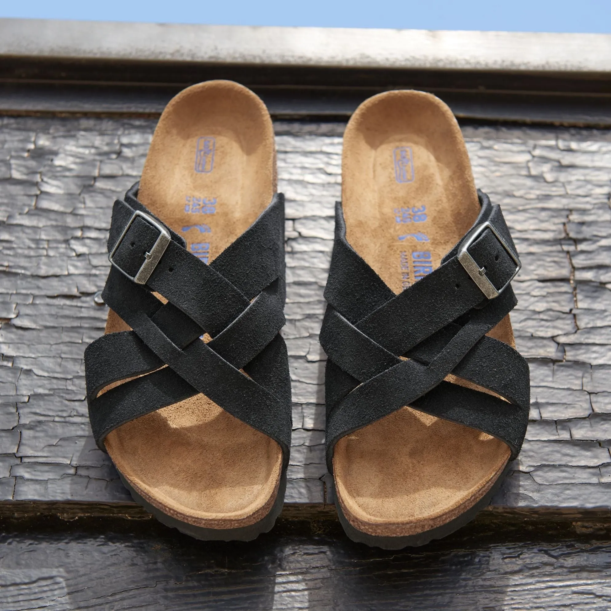 Birkenstock Lugano Soft Footbed midnight suede