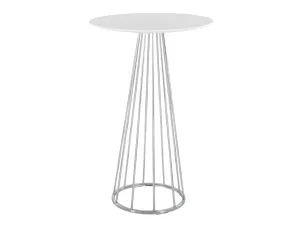 BISTRO HIGHBOY - WHITE W/ CHROME BASE
