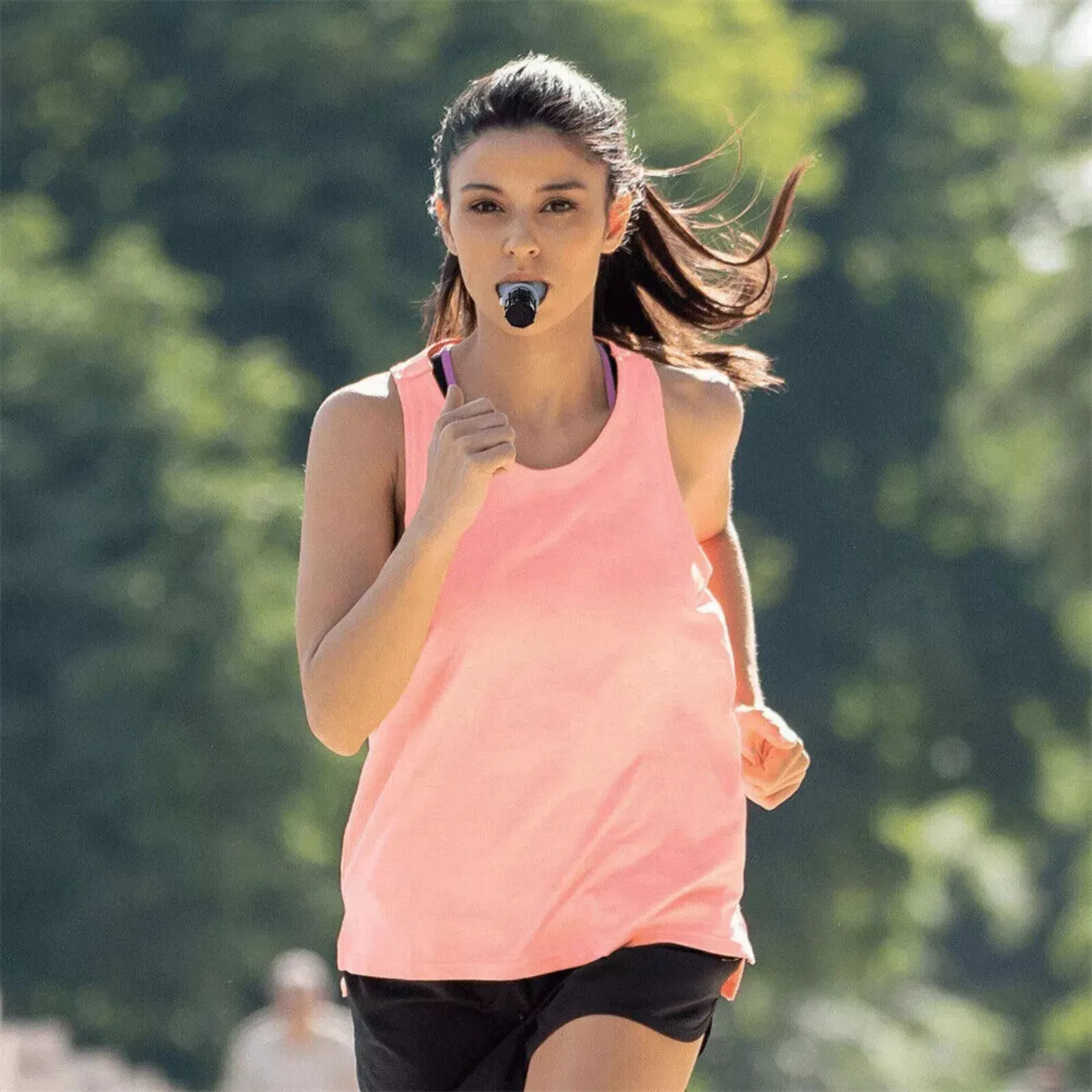 Black 1x Respiratory Exercise Resistance Trainer Lungs Breathing Exercise Breath
