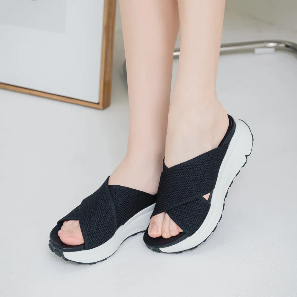 BMS 2.0 Cross Straps Slide Sandals (Nero)