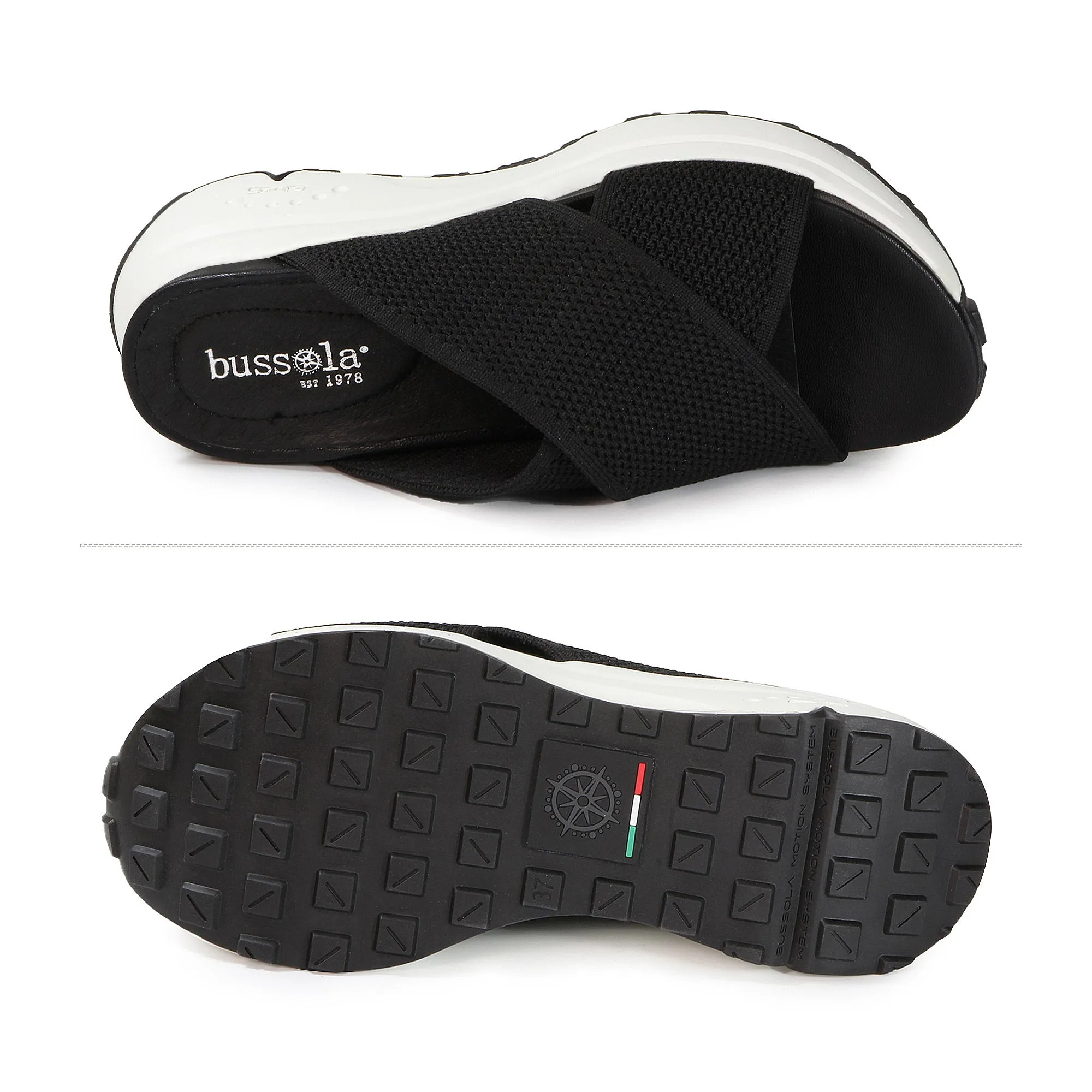 BMS 2.0 Cross Straps Slide Sandals (Nero)
