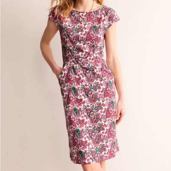 Boden Florrie Shift Dress in Raspberry NWOT size 10 P