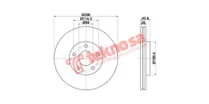 Brake Disc Nissan X Trail Qashqai 4X4 07 (Front Vented)