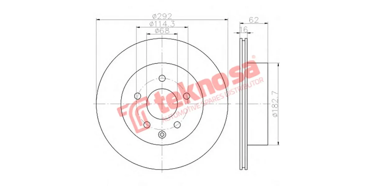 Brake Disc X Trail 04 (Rear Vented)