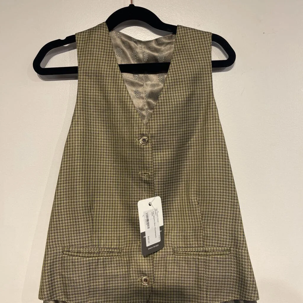 Carl Meyers Olive Houndstooth Vest