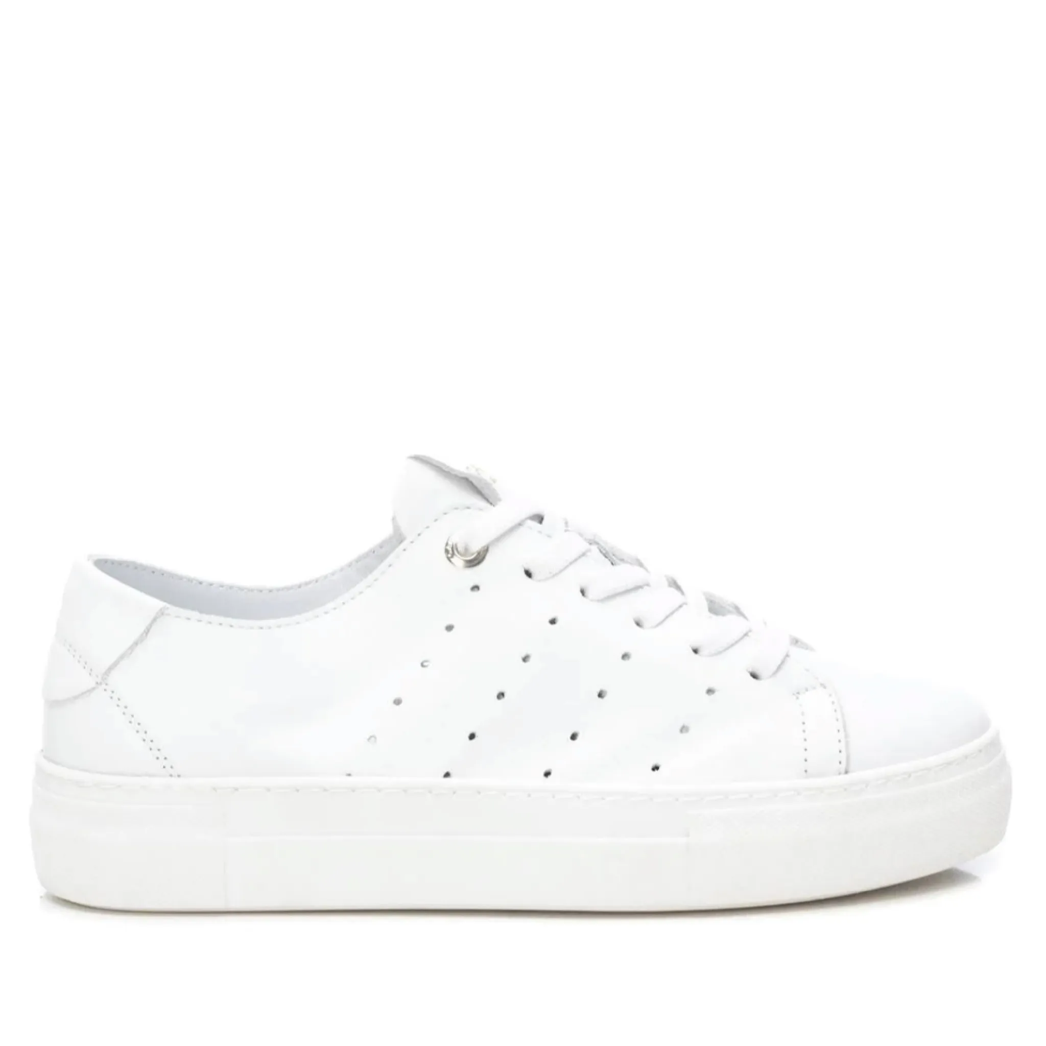 Carmela Leather White Trainers