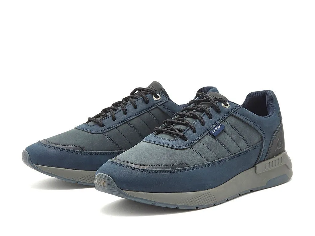 Chatham Nubuck Trainers Shoes For Men - Polperro in Navy, 6-15