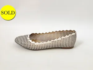 Chloe Scalloped Perforated Ballet Flat