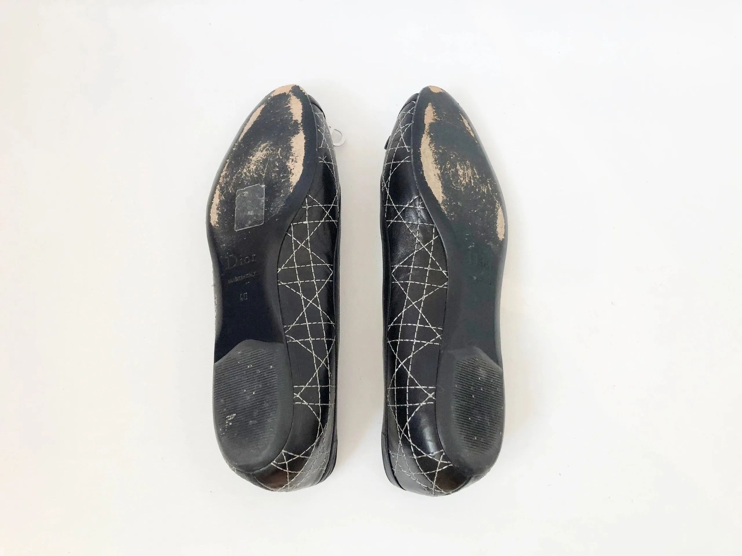 Christian Dior Open Toe Flats Size 40 It (10 Us)